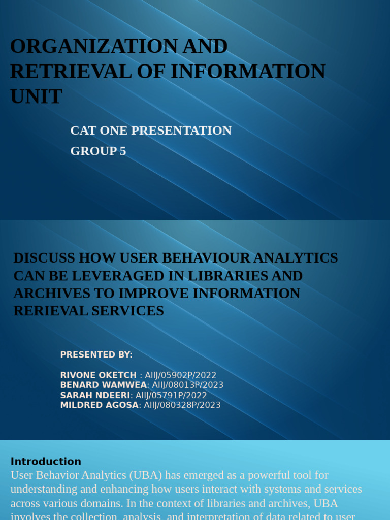 Leveraging User Behavior Analytics in Libraries | PDF | Analytics ...