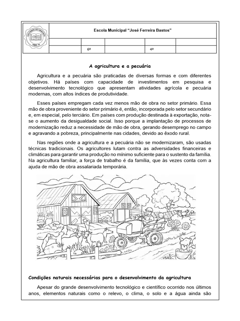 Agricultura e Pecuária: Conceitos e Práticas | PDF | Agricultura ...