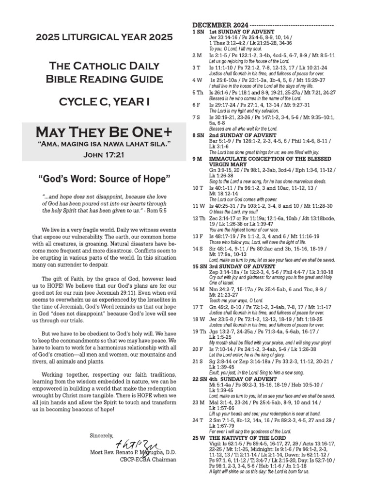Catholic Daily Bible Reading 2025 | PDF | Religious Texts | Old ...