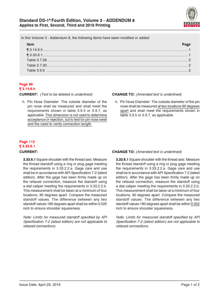 DS-1 4th Ed - Volume 3 - Addendum 8 - 29APR2019 | PDF