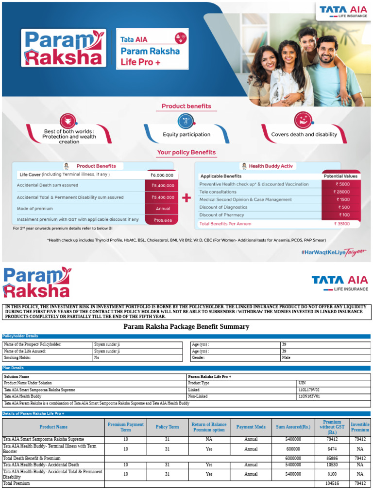 Quotation Q17569086004731-1 | PDF | Insurance | Life Insurance