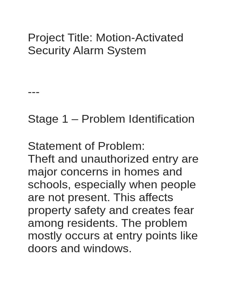 Physics Project 2 - 250505 - 072227 | PDF | Security Alarm | Equipment