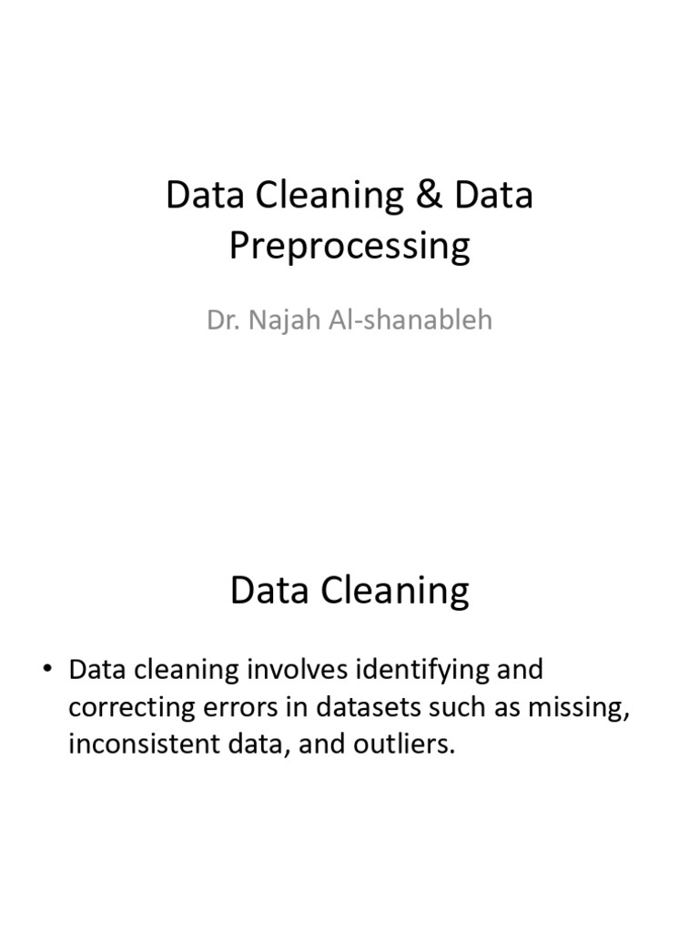 Data Cleaning Preprocessing | PDF | Machine Learning | Outlier