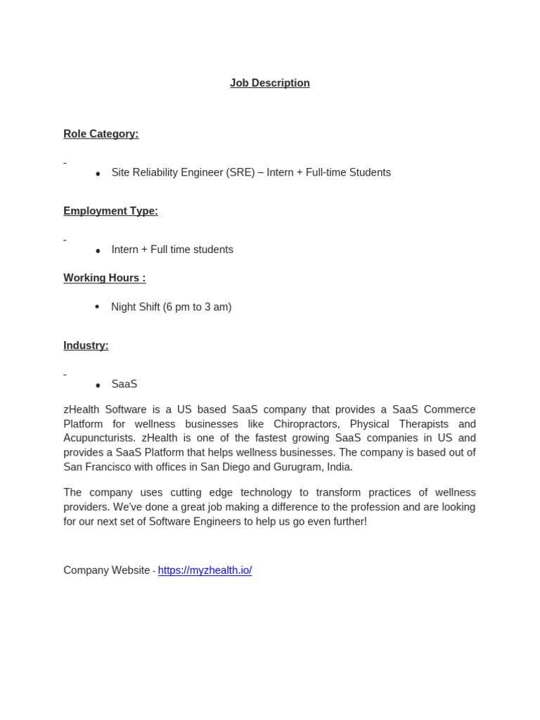 Site Reliability Engineer - SRE Role JD | PDF | Amazon Web Services ...