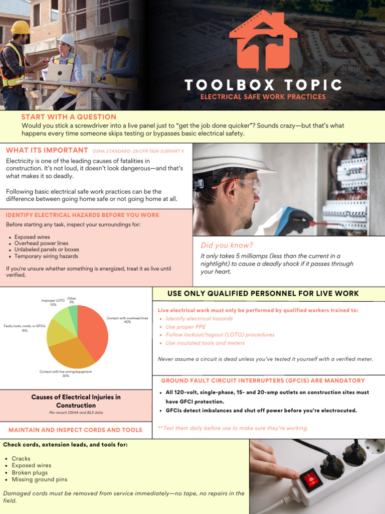 Electrical Safety Practices in Construction | PDF | Electricity ...