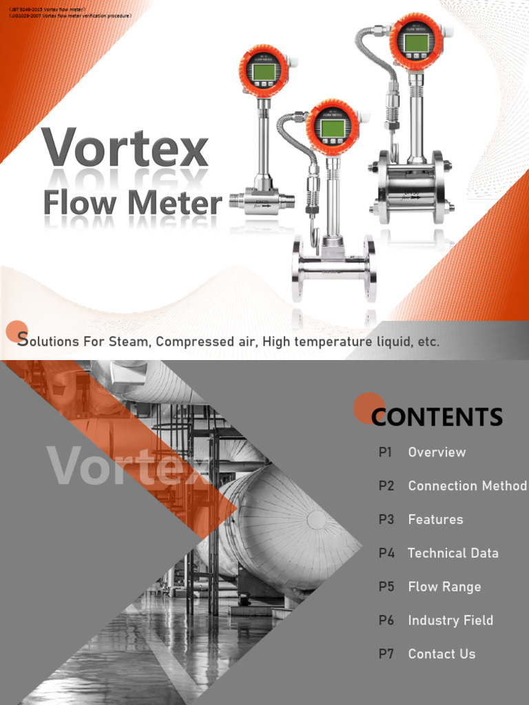 Vortex Flow Meter Specifications | PDF | Flow Measurement | Vortices