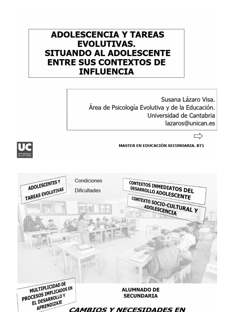 Adolescencia: Cambios y Contextos Sociales | PDF | Adultos | Adolescencia