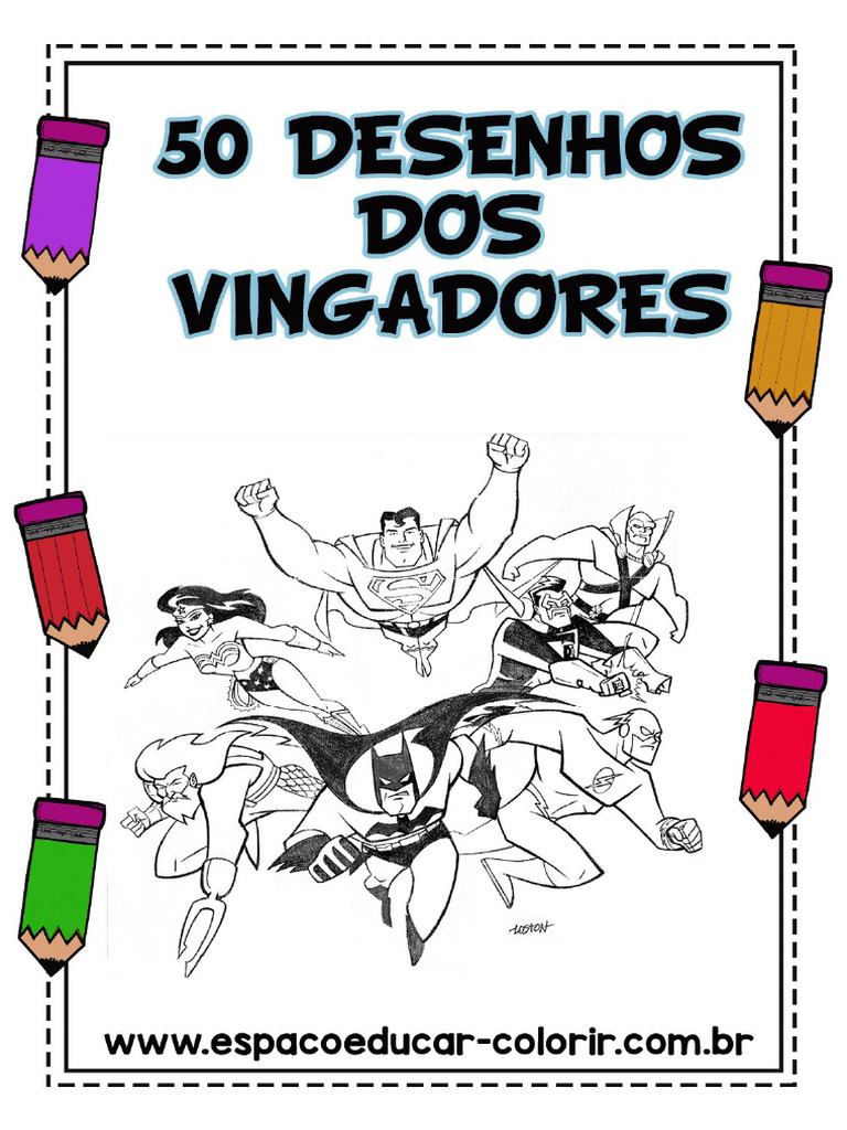 Os Vingadores - Desenhos para Colorir Grátis | HeartColoring, image size:768x1024