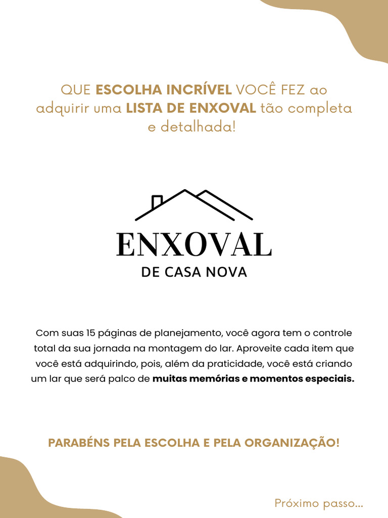 Lista Completa de Enxoval para Casa Nova | PDF
