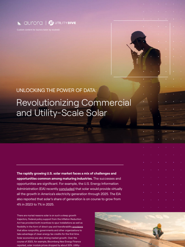 Revolutionizing Commercial and Utility Scale Solar | PDF | Solar Power ...