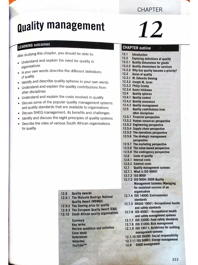 TQM Chapter 15 | PDF