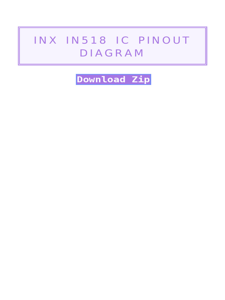 Inx In518 Ic Pinout Diagram TOP | PDF