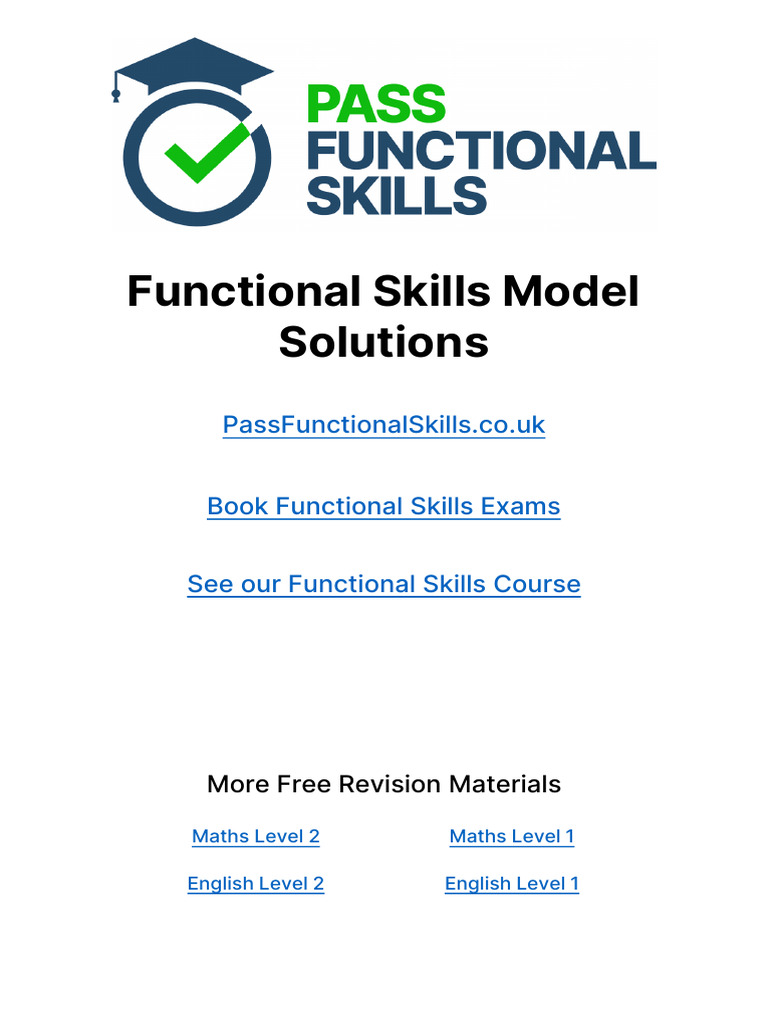 Pearson Edexcel Maths Level 2 Sep19 Sample Solution | PDF