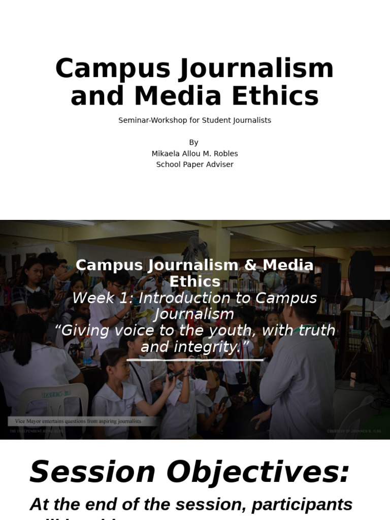 Campus Journalism and Media Ethics MODULE 1 | PDF | Journalism | Human ...
