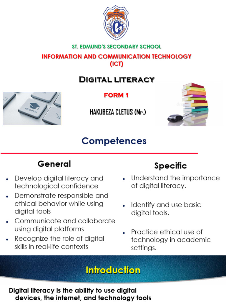 Digital Literacy Overview for Form 1 | PDF | Cybercrime | Computer Security