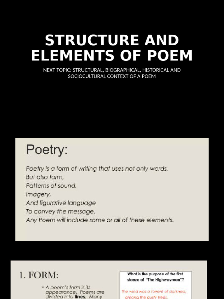 Analyzing Poetic Structure and Context | PDF
