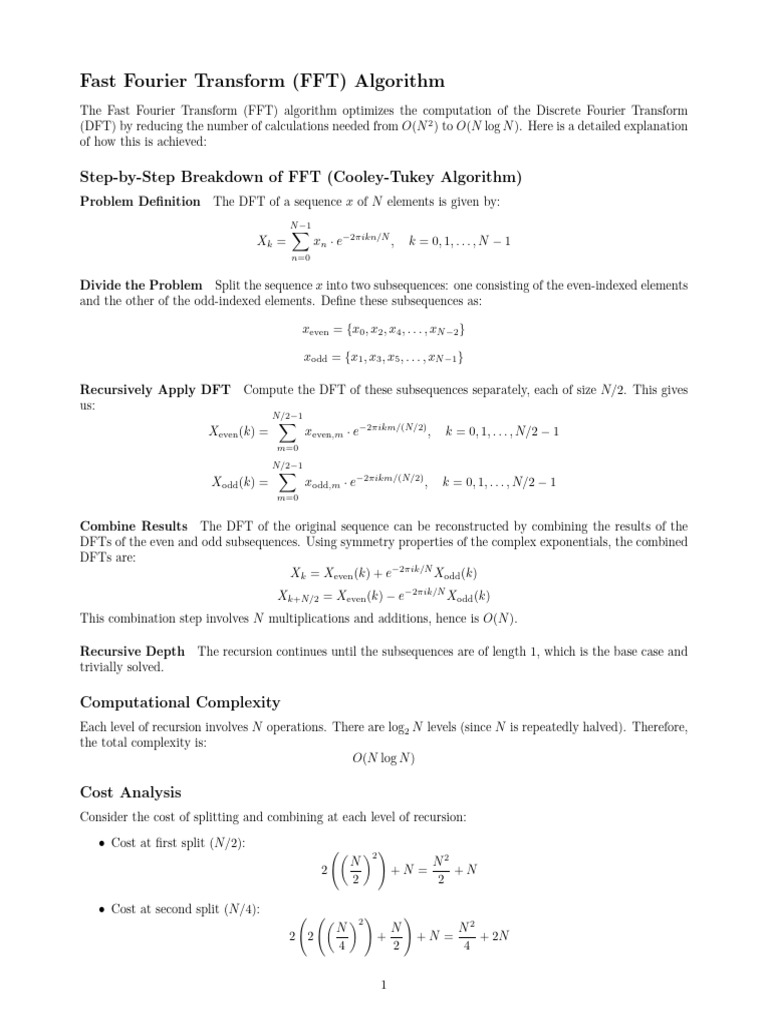 Explain FFT | PDF | Fast Fourier Transform | Discrete Fourier Transform