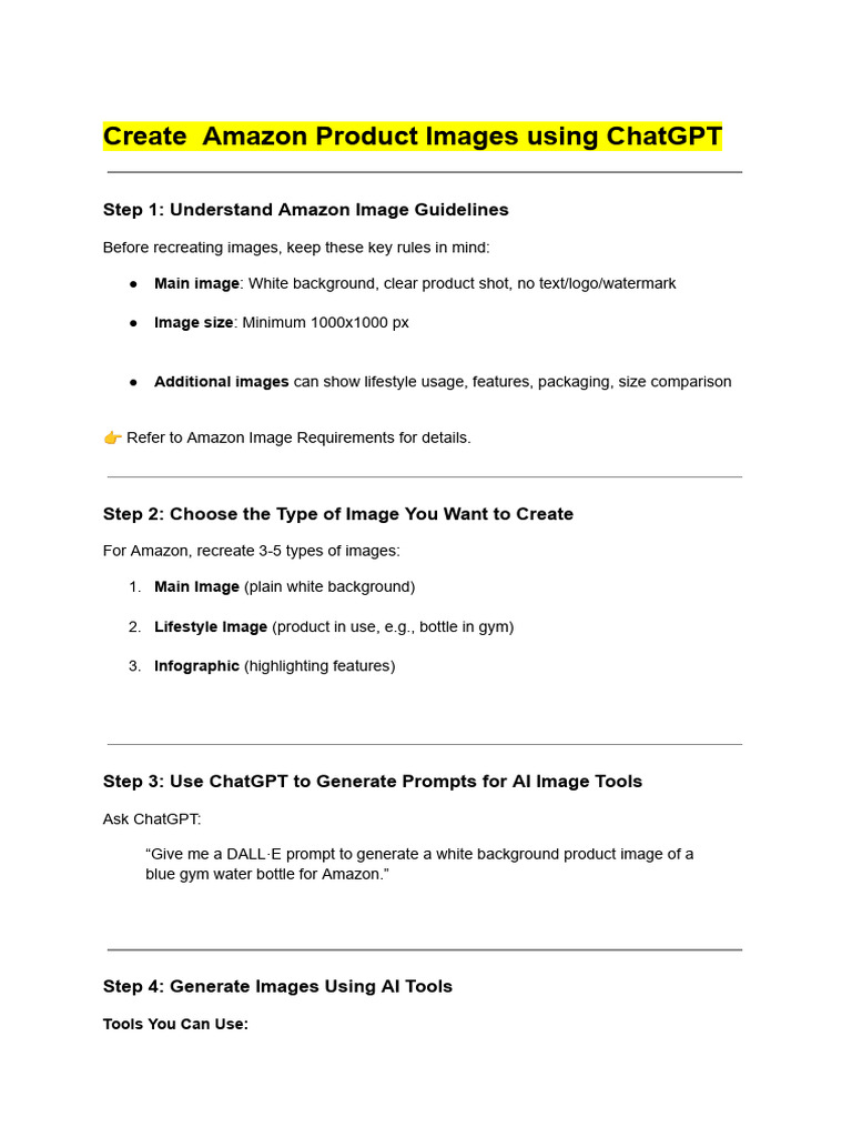 Create Amazon Product Images with AI | PDF
