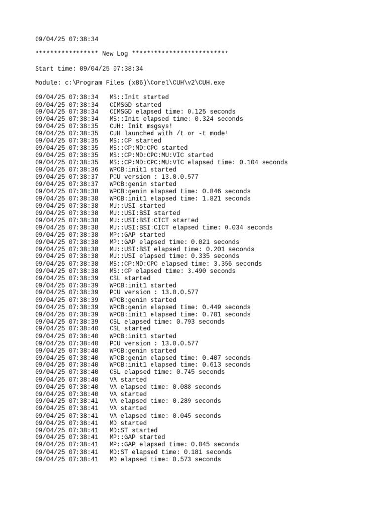 Corel CUH Update Log Details | PDF | Computing | Operating System Families