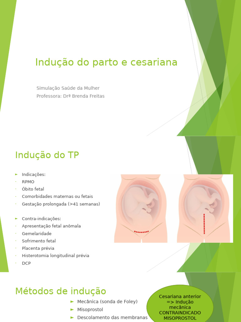 aula 8 - indução do parto e cesariana | PDF | Parto | Gravidez