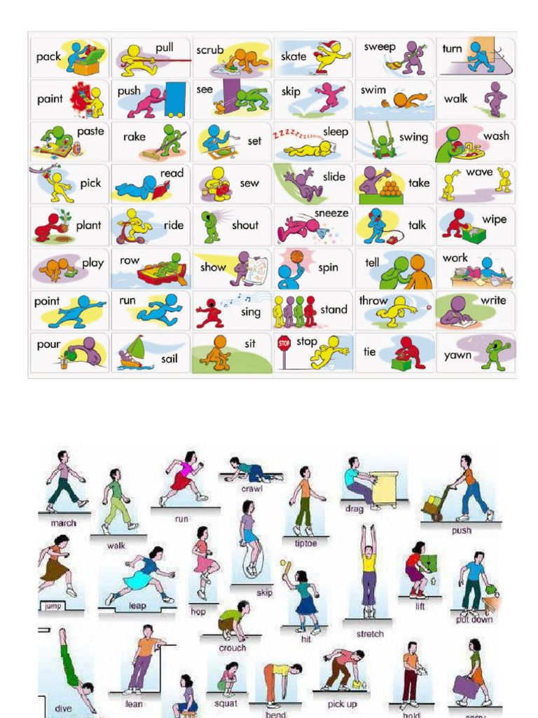 Verbos en Ingles Con Imagenes | PDF