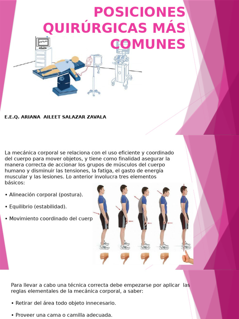 Posiciones Quirúrgicas Comunes y Su Uso | PDF | Abdomen | Anestesia