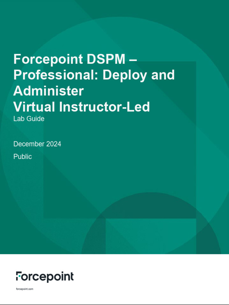 Forcepoint DSPM Admin Lab Guide | PDF | Regular Expression | Metadata