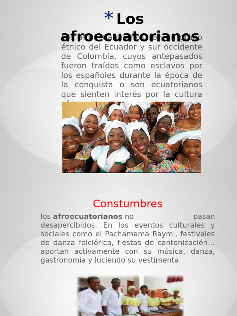 Los Afroecuatorianos | PDF
