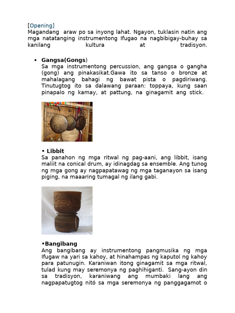 Ifugao Gallery Walk | PDF