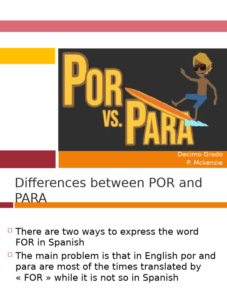 Differences Between POR and PARA | PDF