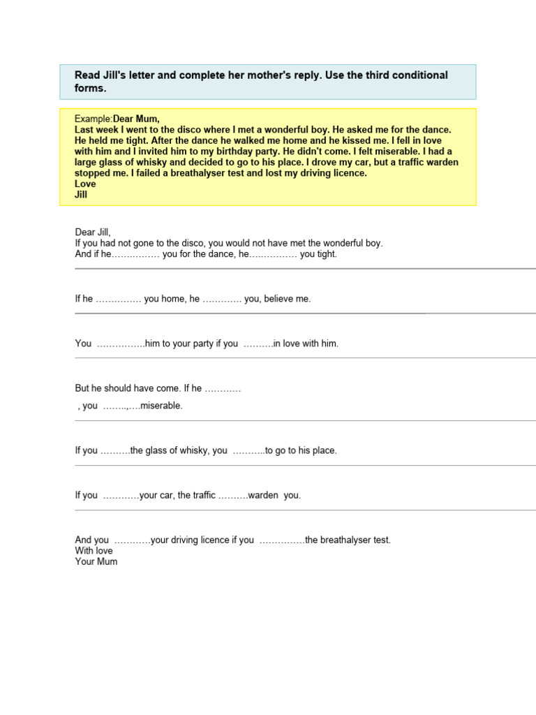 3° Conditional Letter | PDF