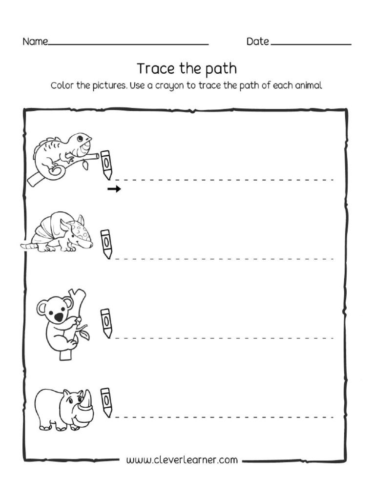 Printable Preschool Pre Writing Activity Worksheet 1w | PDF