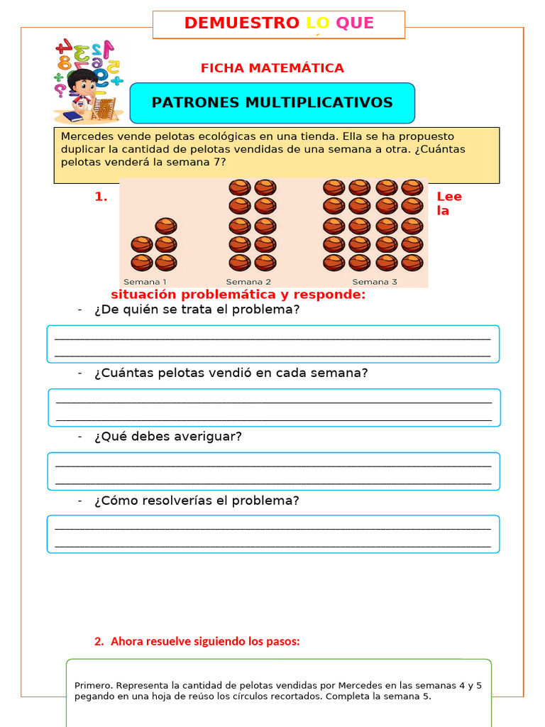 Ficha Mate - Patrones Multiplicativos | PDF