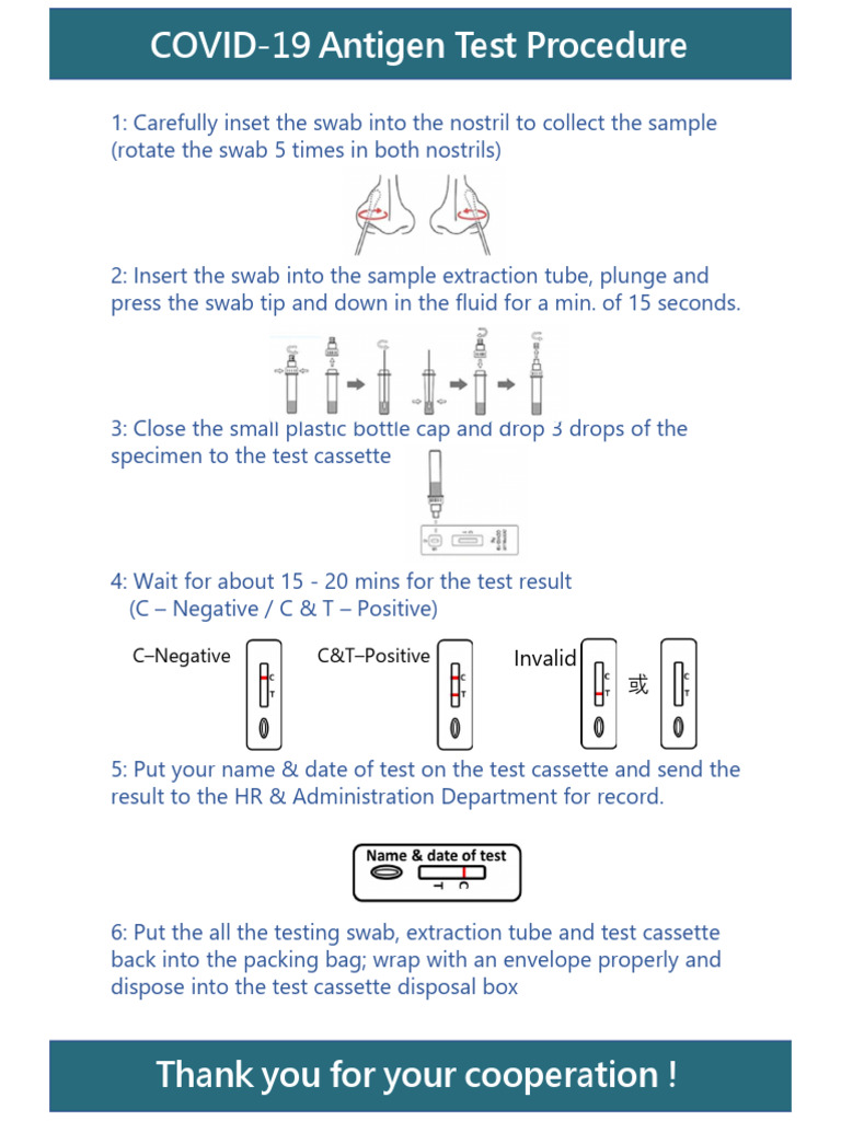 COVID-19 Antigen Test Procedure | PDF