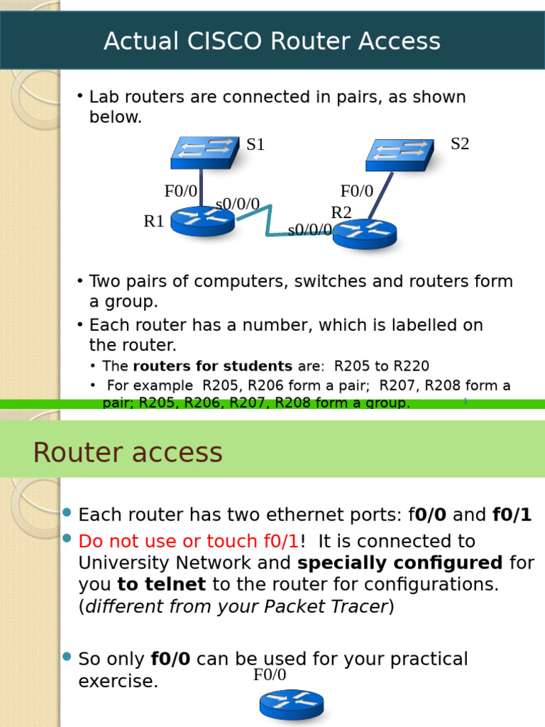 Cisco Router Access and Configuration Guide | PDF | Router (Computing ...