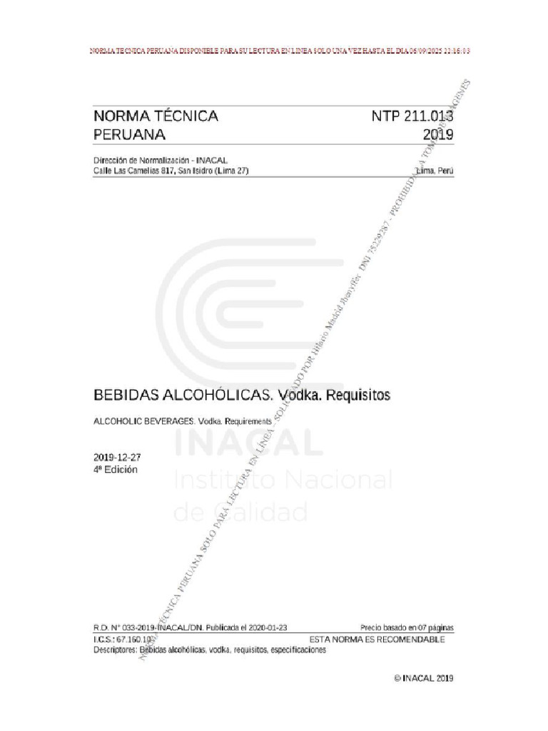 NTP Vodka | PDF