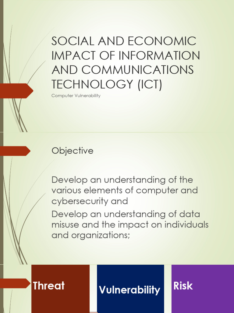 l1 - Social and Economic Impact of Ict | PDF | Security | Computer Security