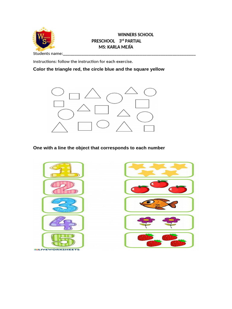 Preschool Activity Instructions | PDF