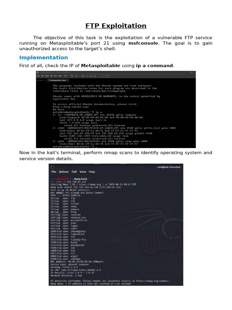 Exploiting vsftpd 2.3.4 with Metasploit | PDF | Exploit (Computer ...