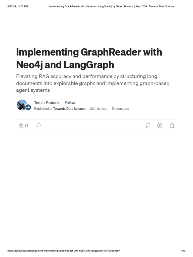 GraphReader with Neo4j and LangGraph | PDF | Computing | Information ...