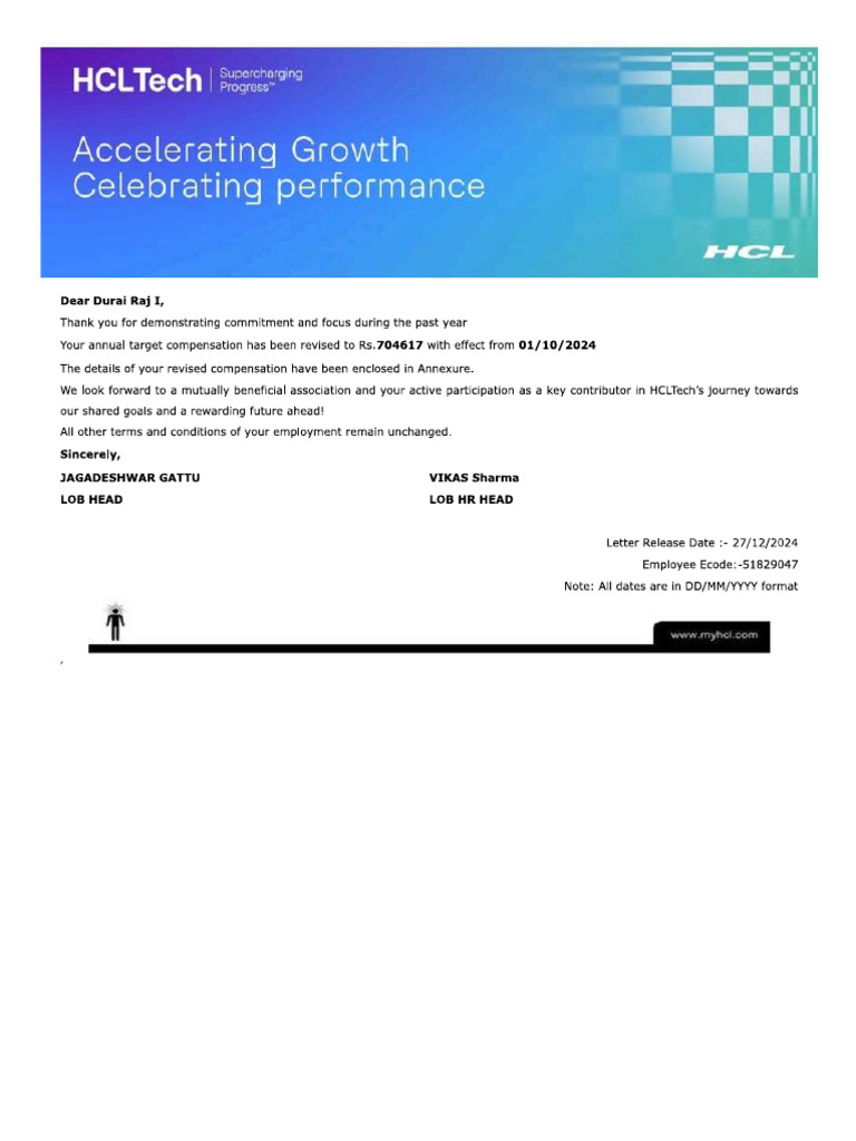 Compenstation Letter | PDF