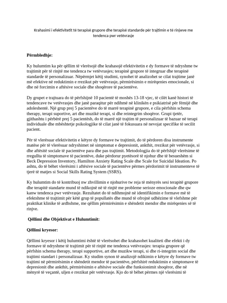 Schema Therapy | PDF