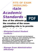 Benifits of Exam Scheduling-: Maintain Academic Standards