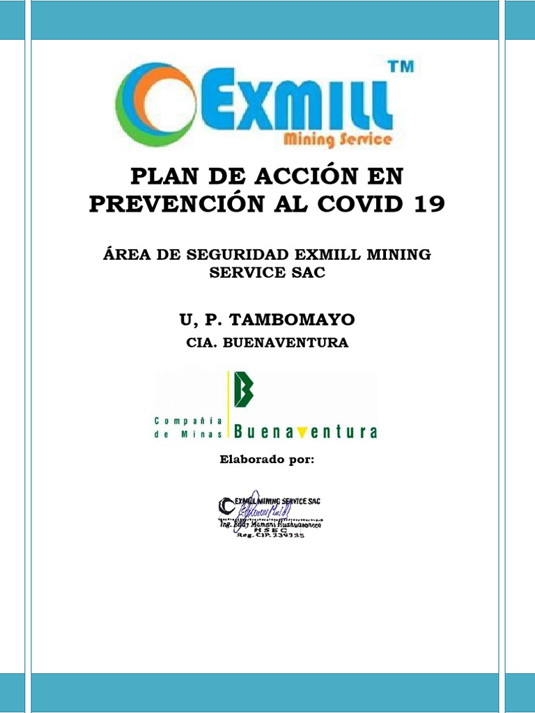 Plan de Covid - Exmill | PDF | Lavado de manos | Resfriado comun