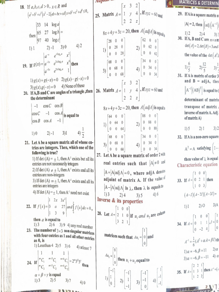 Mathematics Jee Mains 3 | PDF