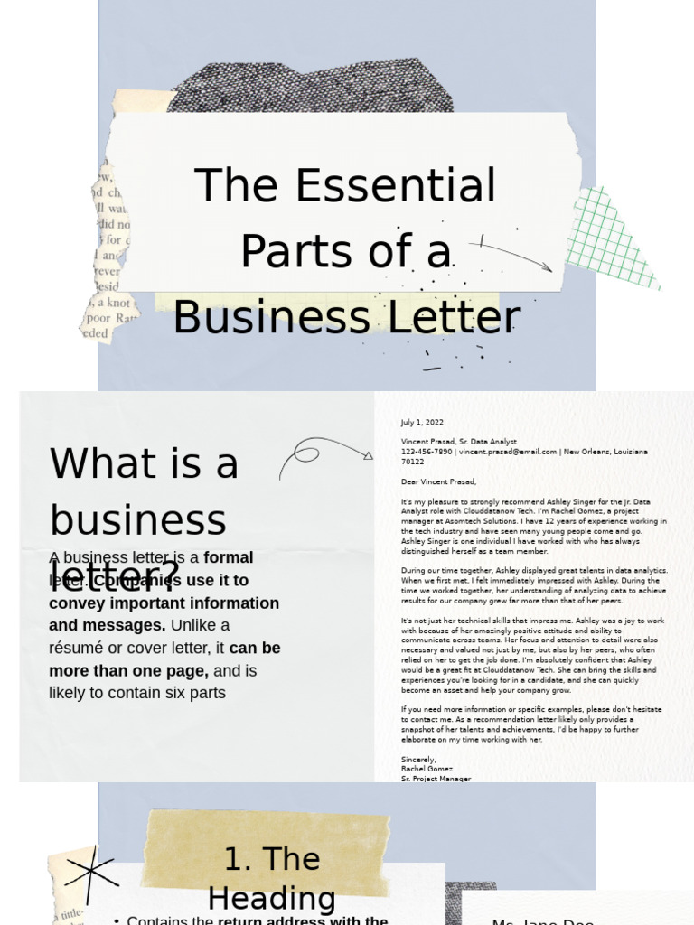 Key Components of a Business Letter | PDF | Communication