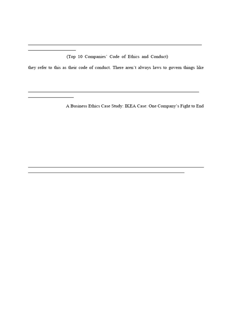 Ethics in Business: Key Case Studies | PDF | Audit | Supply Chain