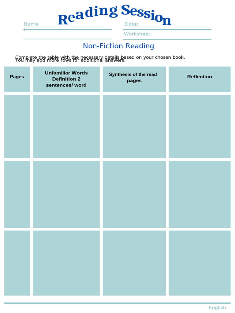 Reading Session | PDF