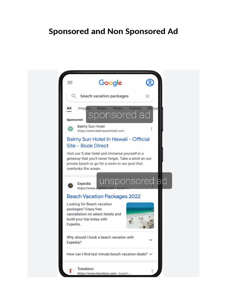 Sponsored and Non Sponsored Ad | PDF
