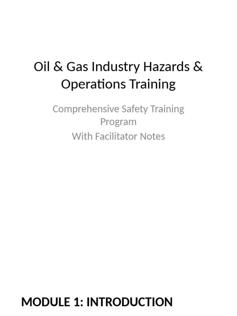 Oil Gas Hazards Training | PDF